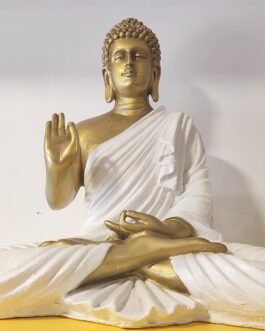 Buddha statue (white dress and gold skin)