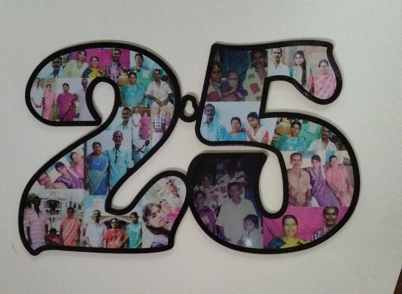 Personalized Photo Frame in Number Shape
