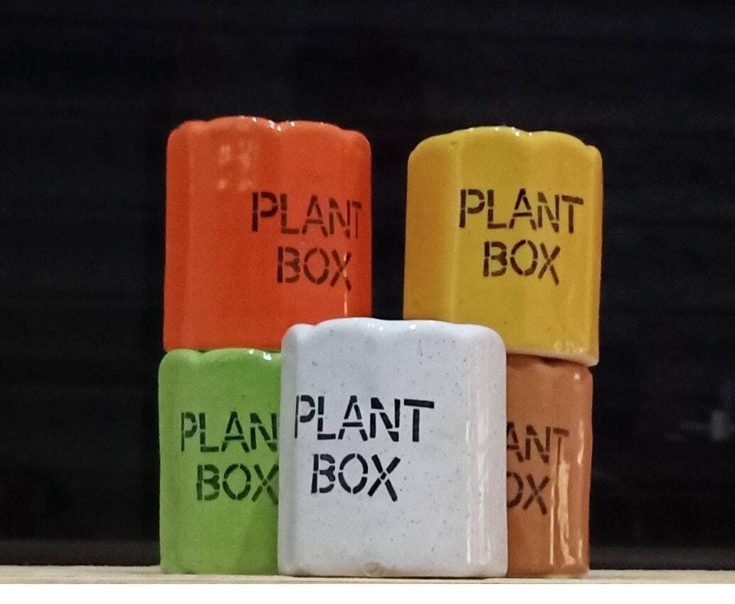 Plant box ceramic pot