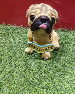 Pug Dog Welcome Statue Buy Online | Puppy Pug Welcome Statue | Small Pug Statue for Home & Garden |