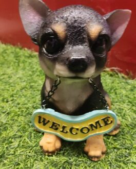 Welcome Puppy Statue | Dog Statue Buy Online |  Small Dog Statue for Home | Dog Toy Statue | Welcome Dog Statue