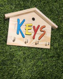 Home Shaped Key Holder | Wooden Key Stand For Office | Wall Hanging Key Chain Holder | Key Hanger For House | Multipurpose Key Chain Stand