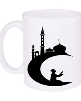Eid Milad Un Nabi Customized Mug |  Milad Un Nabi Festival Gifts Below 400 | Miladi Nabi Calligraphy Printed in White Ceramic Mug | Personalized Coffee Cup