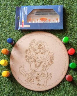 Lord Vinayagar Painting Board | MDF Wooden Board With Lord Ganesh Drawing Under 200 | Art & Craft | Home Decoration | Pre Marked Pillaiyaar Wooden Board | Lord Ganapathy Coloring Board  Buy Online