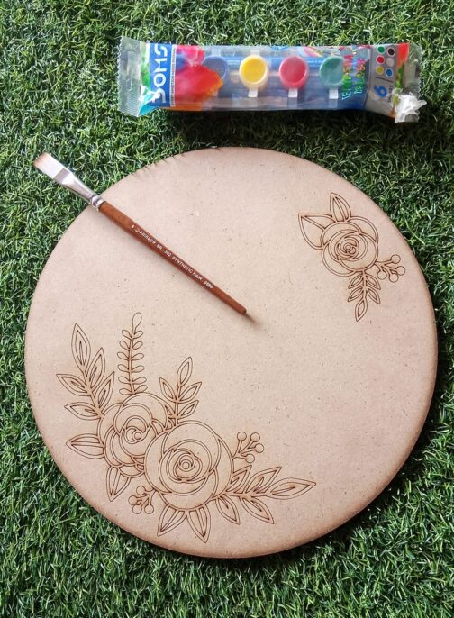 Rose Painting MDF Board