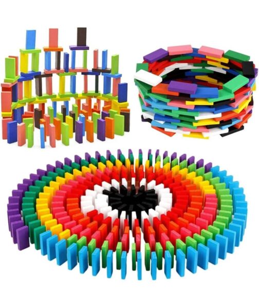 Wooden Dominos 120 pcs 12 colors